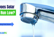 Why does solar water run low