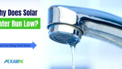 Why does solar water run low