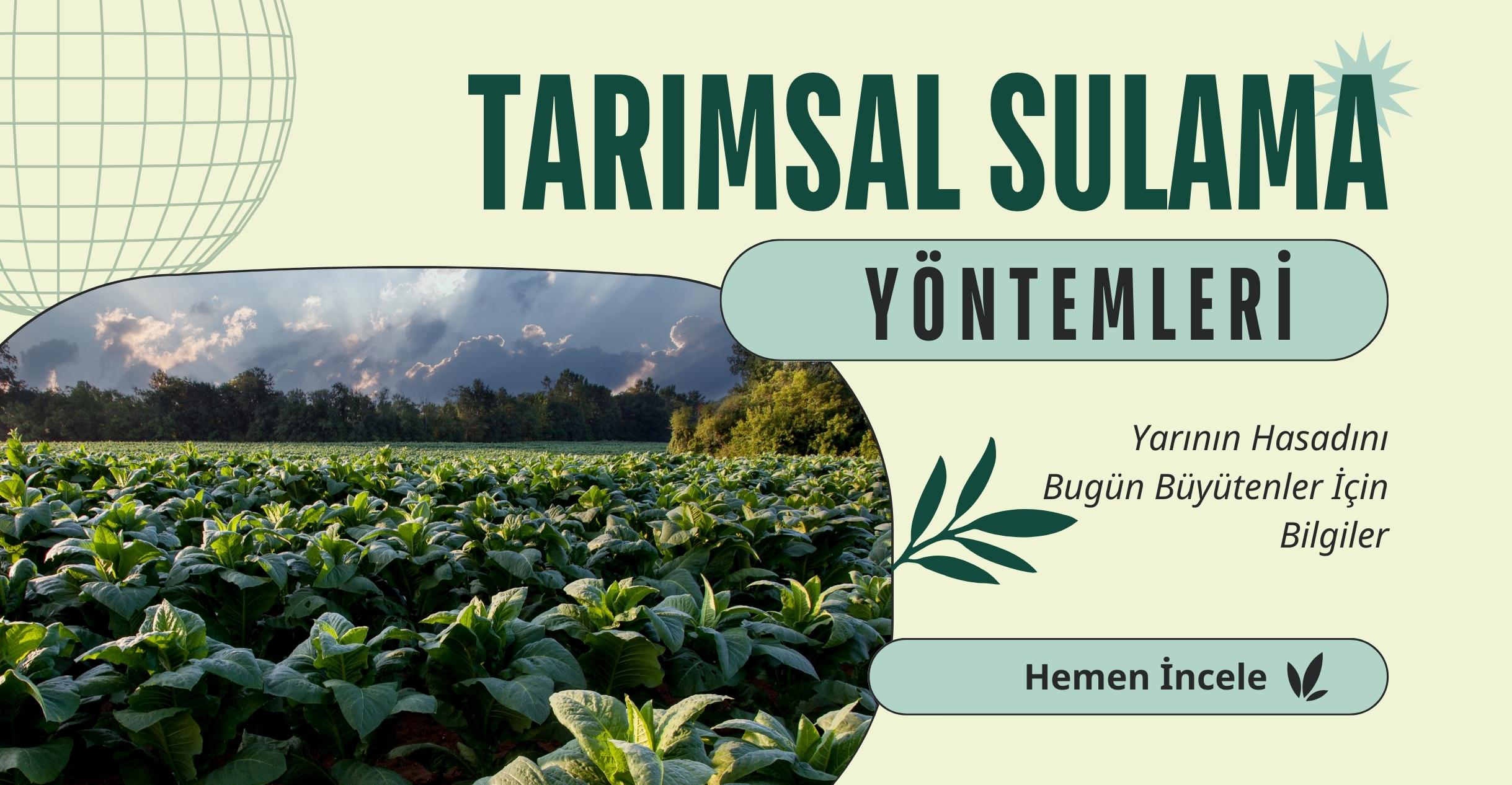 Tarımsal sulama yöntemleri